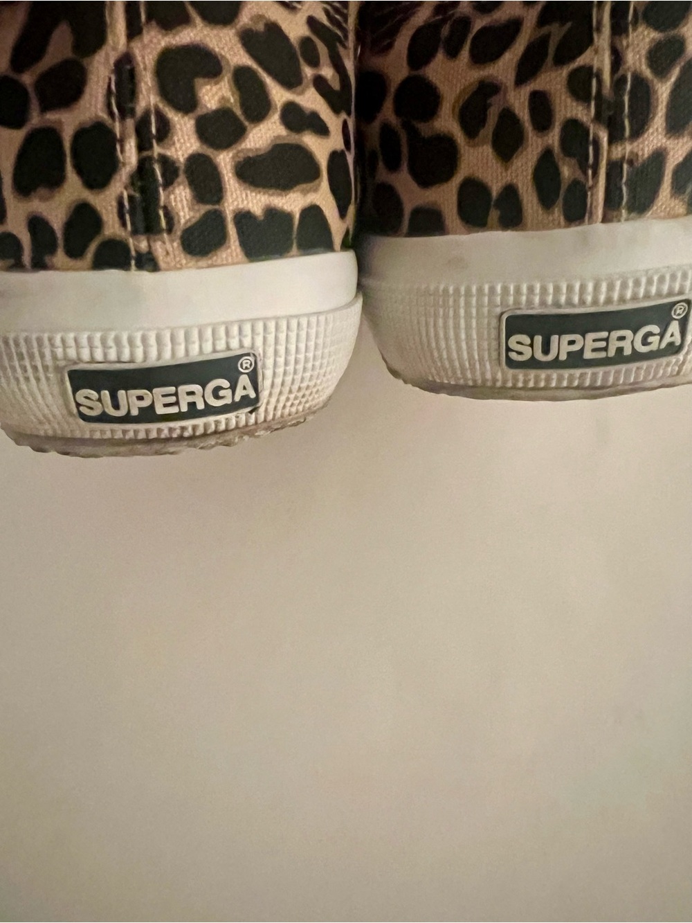 Superga Leopard-Print Canvas Sneakers in Tan & Black - Picture 7 of 10